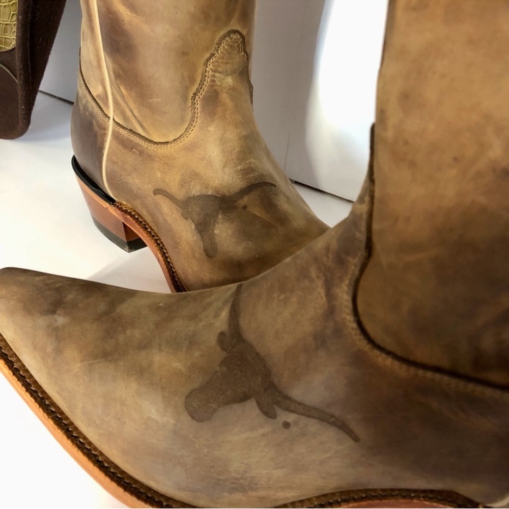 Nocona Brown Heeled Boots women’s size 12 - Picture 2 of 10